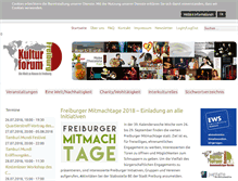 Tablet Screenshot of kulturforum-freiburg.de